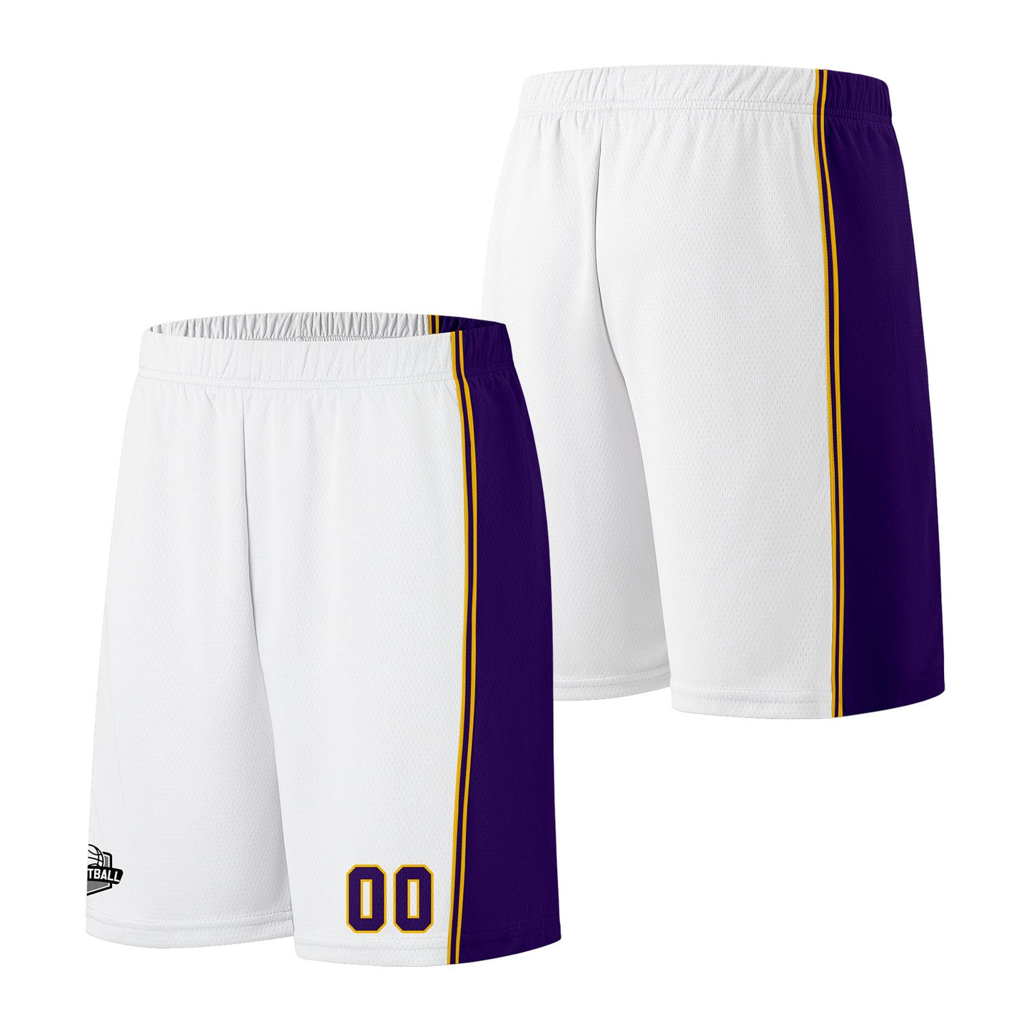 Custom White Purple Yellow Basketball Jersey for Men Women Adult Youth Stitched Name Number Logo