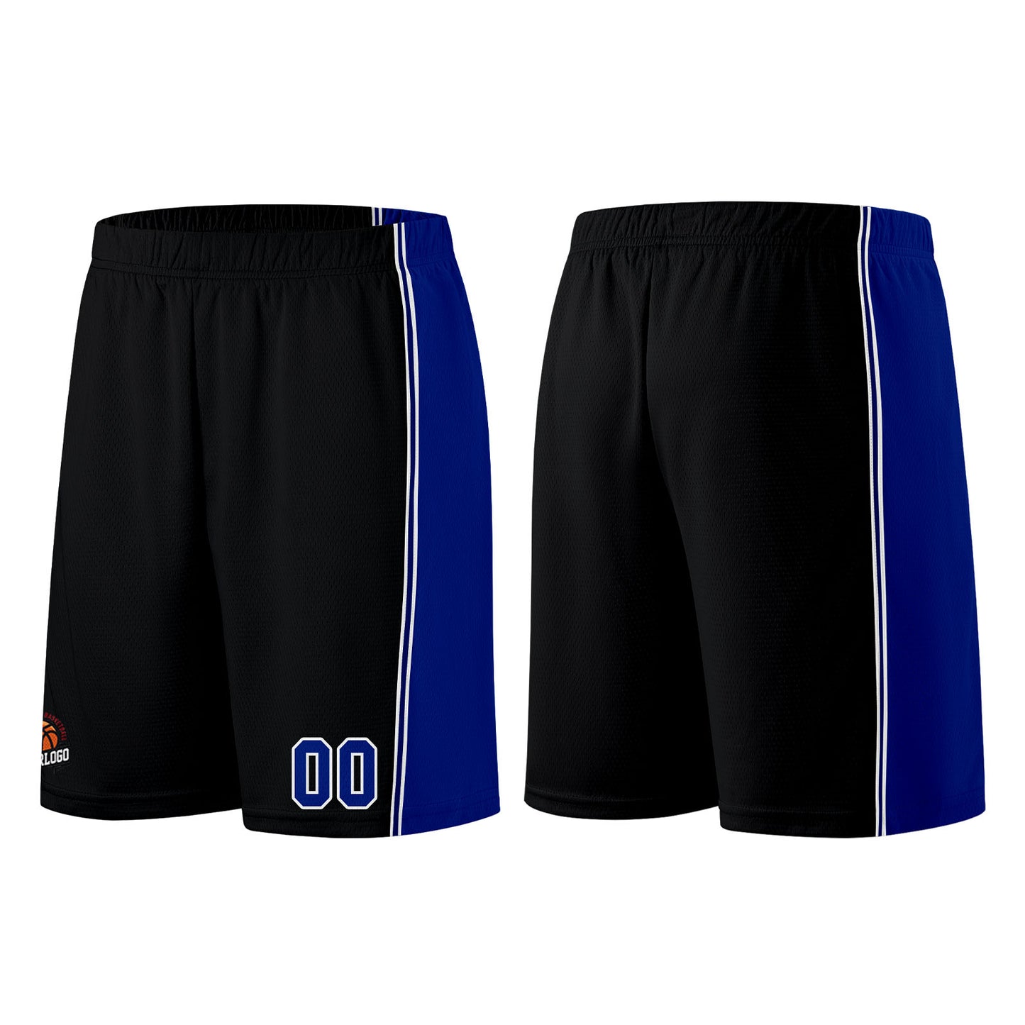 Custom Black-Royal Basketball Jersey for Men Women Adult Youth Stitched Name Number Logo