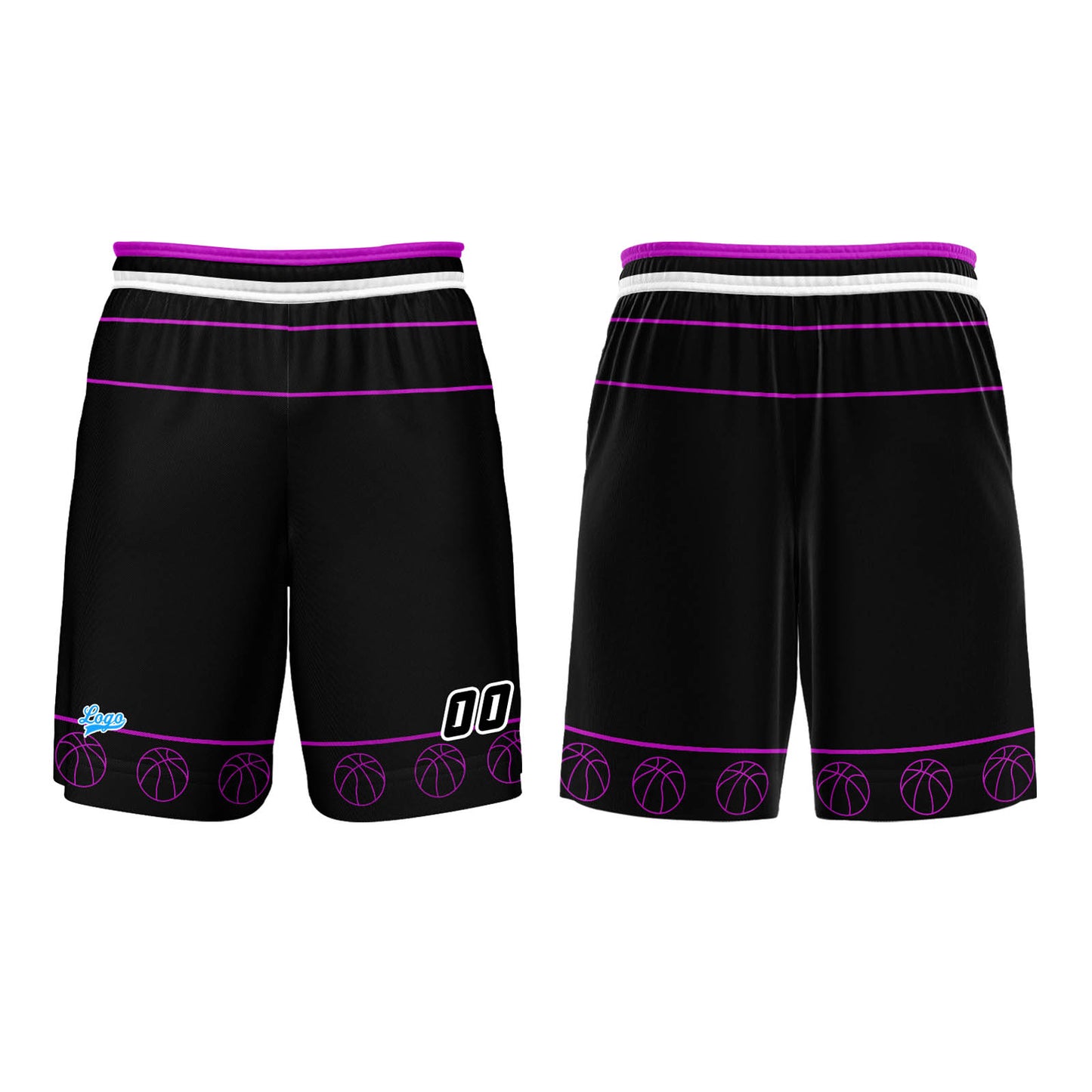 Custom White Purple Basketball Jersey Uniform Suit Printed Your Logo Name Number