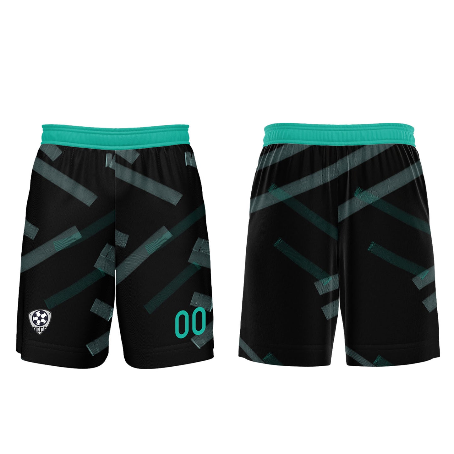 Custom Black Dark Green Soccer Uniform Jersey Kids Adults Personalized Set Jersey Shirt