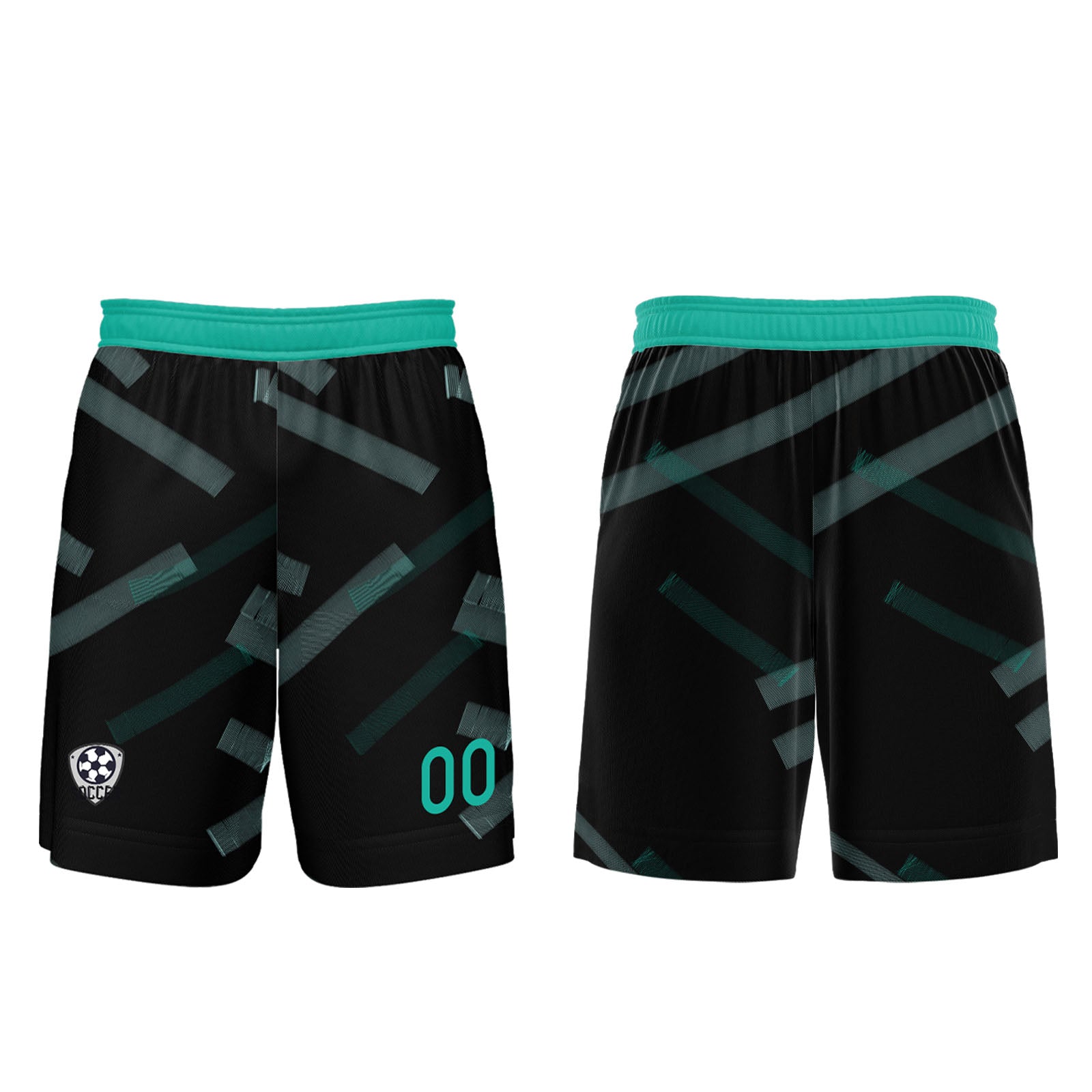 Custom Black Dark Green Soccer Uniform Jersey Kids Adults Personalized Set Jersey Shirt