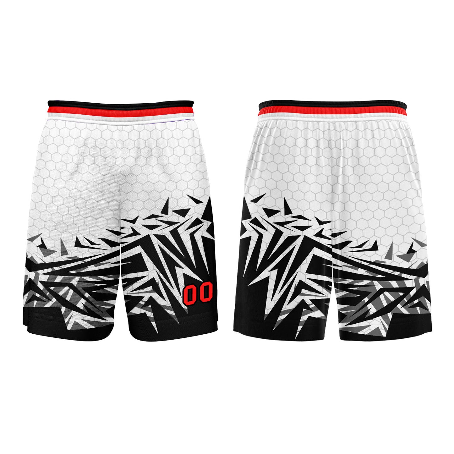 Custom Red Black Basketball Jersey Uniform Suit Printed Your Logo Name Number