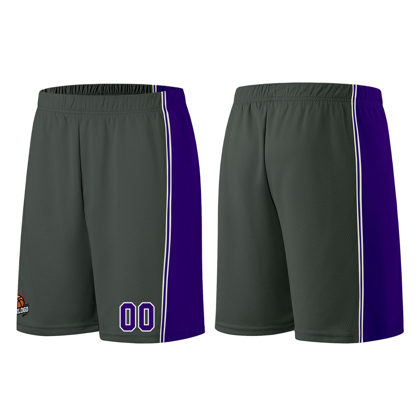 Custom Dark Gray-Purple Basketball Jersey for Men Women Adult Youth Stitched Name Number Logo