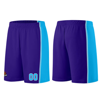 Custom Purple Light Blue Basketball Jersey for Men Women Adult Youth Stitched Name Number Logo