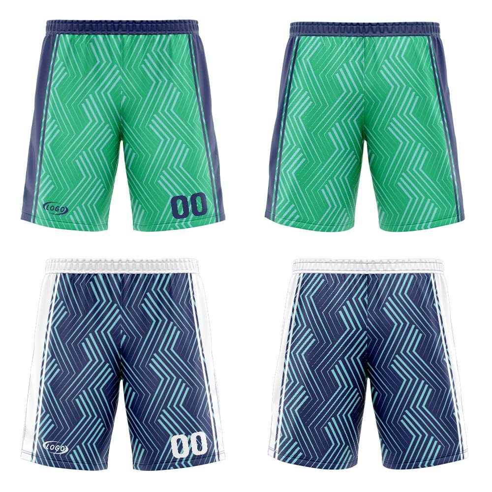 Custom Green Navy Reversible Basketball Suit for Adults and Kids Personalized Jersey