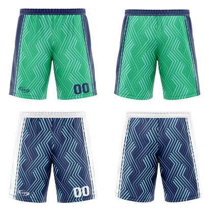 Custom Green Navy Reversible Basketball Suit for Adults and Kids Personalized Jersey