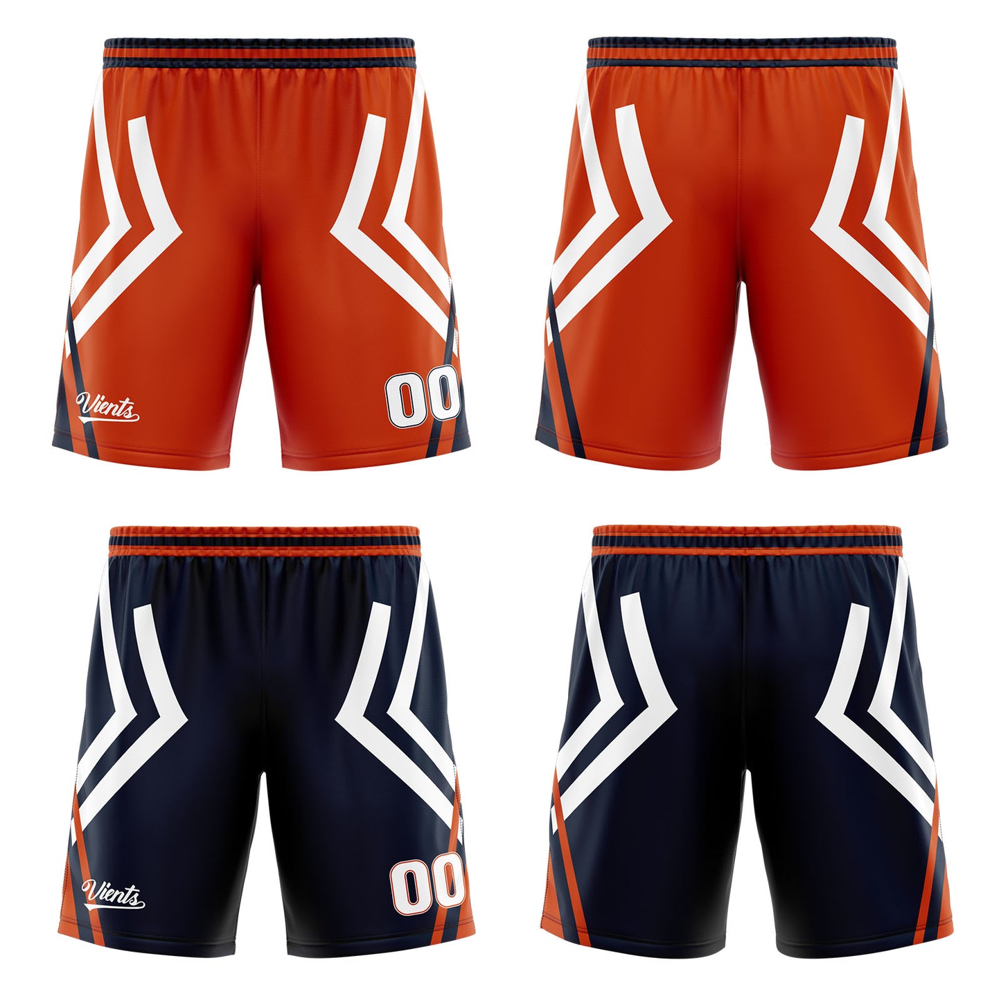 Custom Orange Navy Reversible Basketball Suit for Adults and Kids Personalized Jersey