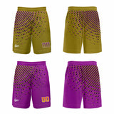 Custom Gold Pink Reversible Basketball Suit for Adults and Kids Personalized Jersey