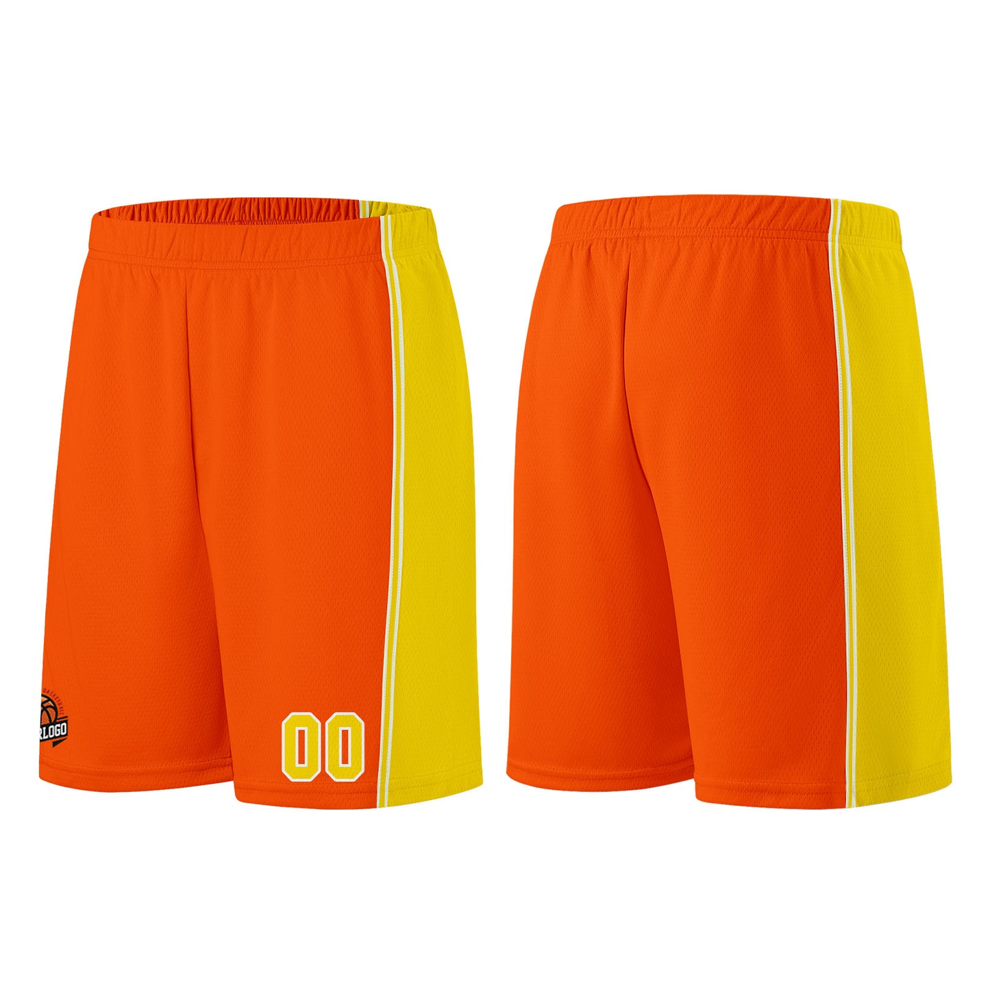 Custom Orange-Yellow Basketball Jersey for Men Women Adult Youth Stitched Name Number Logo