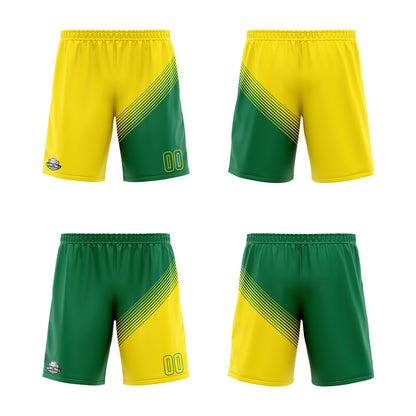 Custom Yellow Green Reversible Basketball Suit for Adults and Kids Personalized Jersey