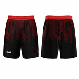 Custom Black Red Basketball Soccer Football Shooting Long T-Shirt for Adults and Kids