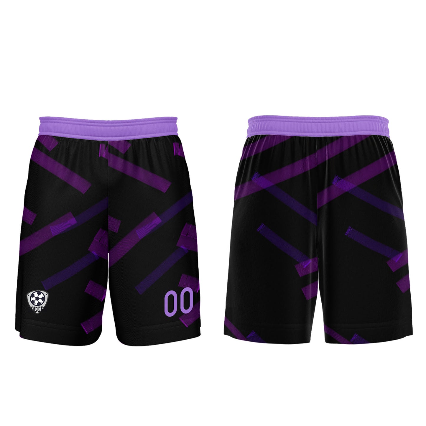 Custom Black Purple Soccer Uniform Jersey Kids Adults Personalized Set Jersey Shirt