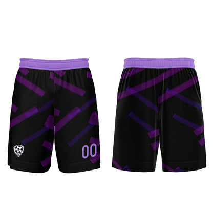 Custom Black Purple Soccer Uniform Jersey Kids Adults Personalized Set Jersey Shirt