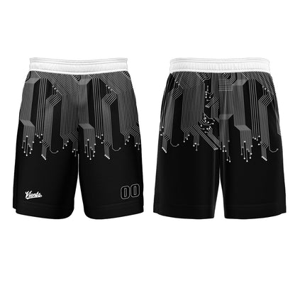 Custom Black White Basketball Soccer Football Shooting Long T-Shirt for Adults and Kids