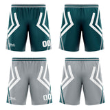 Custom Dull Green Grey Reversible Basketball Suit for Adults and Kids Personalized Jersey