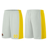 Custom Gray-Yellow Basketball Jersey for Men Women Adult Youth Stitched Name Number Logo