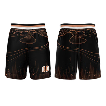 Custom Black Orange Basketball Jersey Uniform Suit Printed Your Logo Name Number