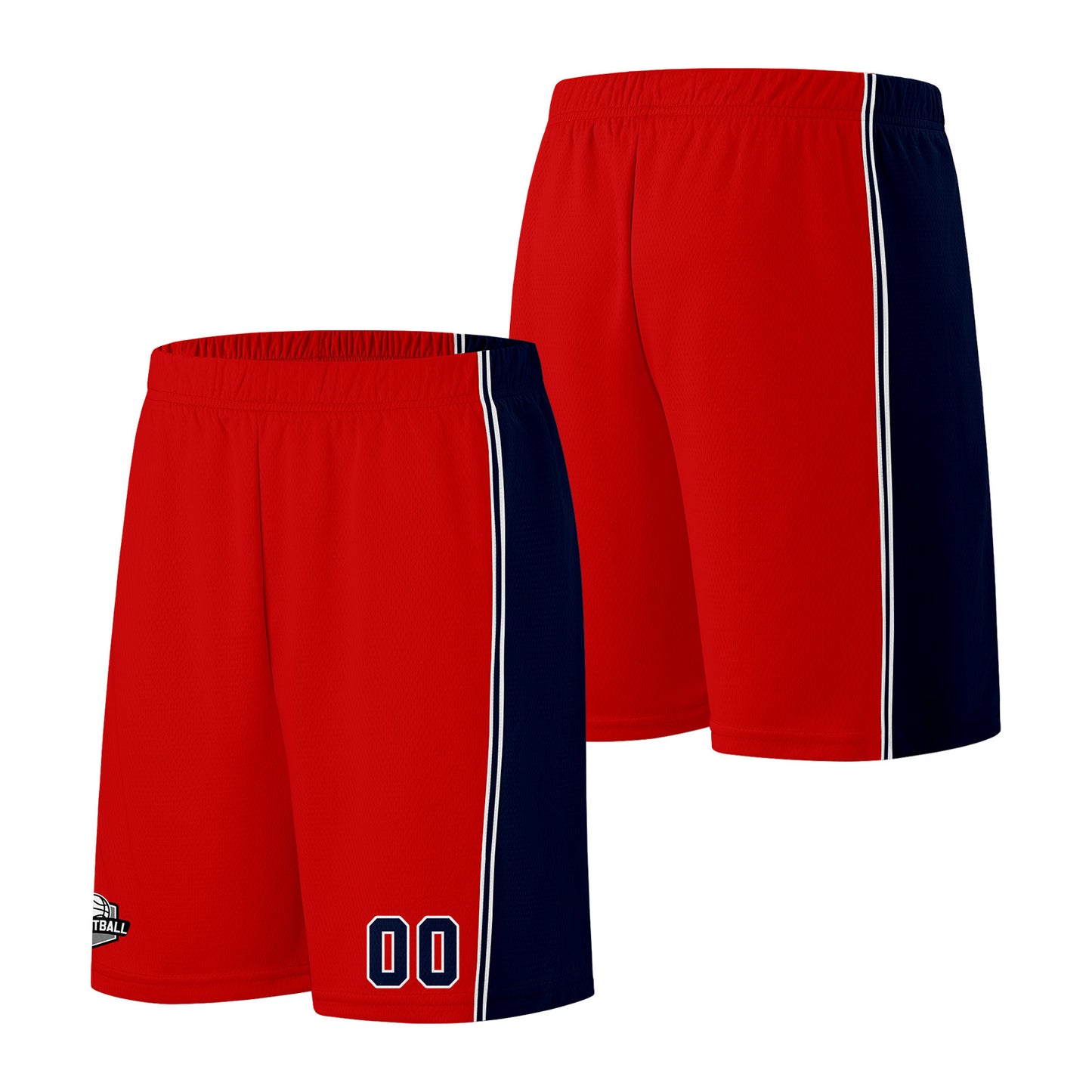 Custom Red Navy Basketball Jersey for Men Women Adult Youth Stitched Name Number Logo