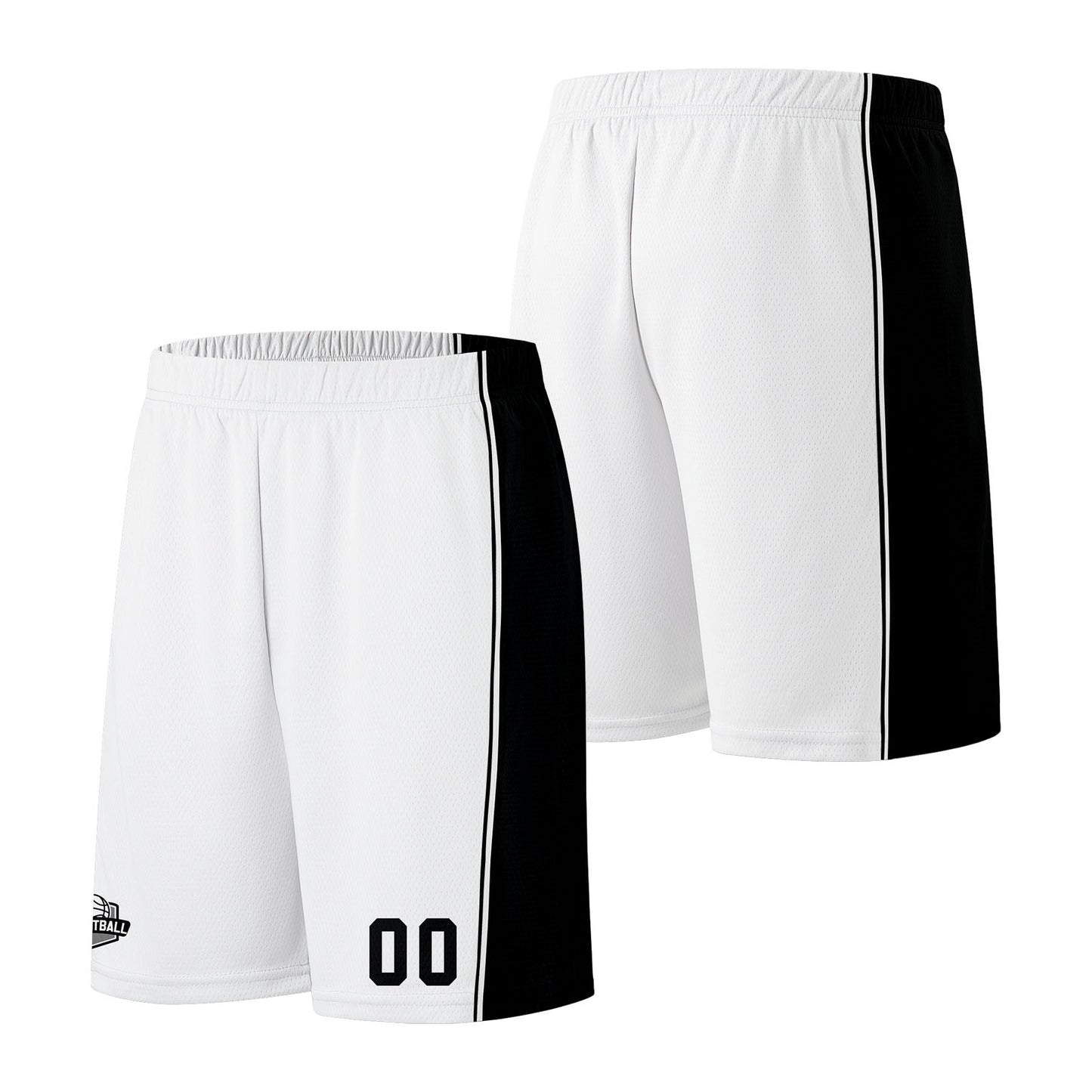 Custom White Black Basketball Jersey for Men Women Adult Youth Stitched Name Number Logo