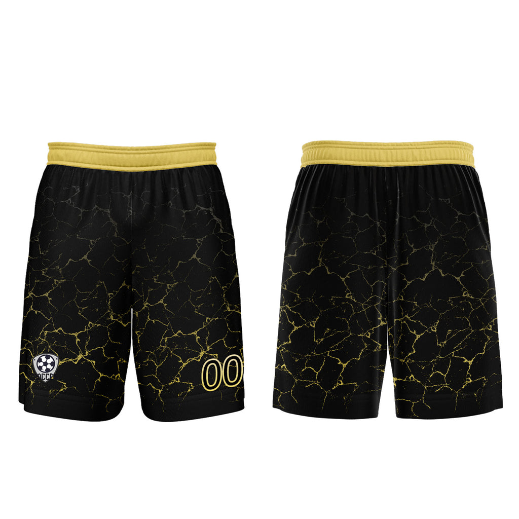 Custom Black Yellow Soccer Uniform Jersey Kids Adults Personalized Set Jersey Shirt
