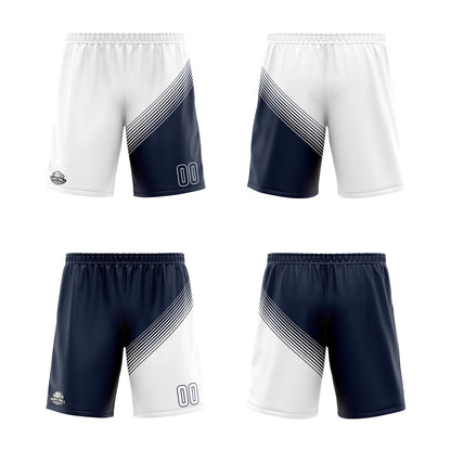 Custom White Blue Reversible Basketball Suit for Adults and Kids Personalized Jersey