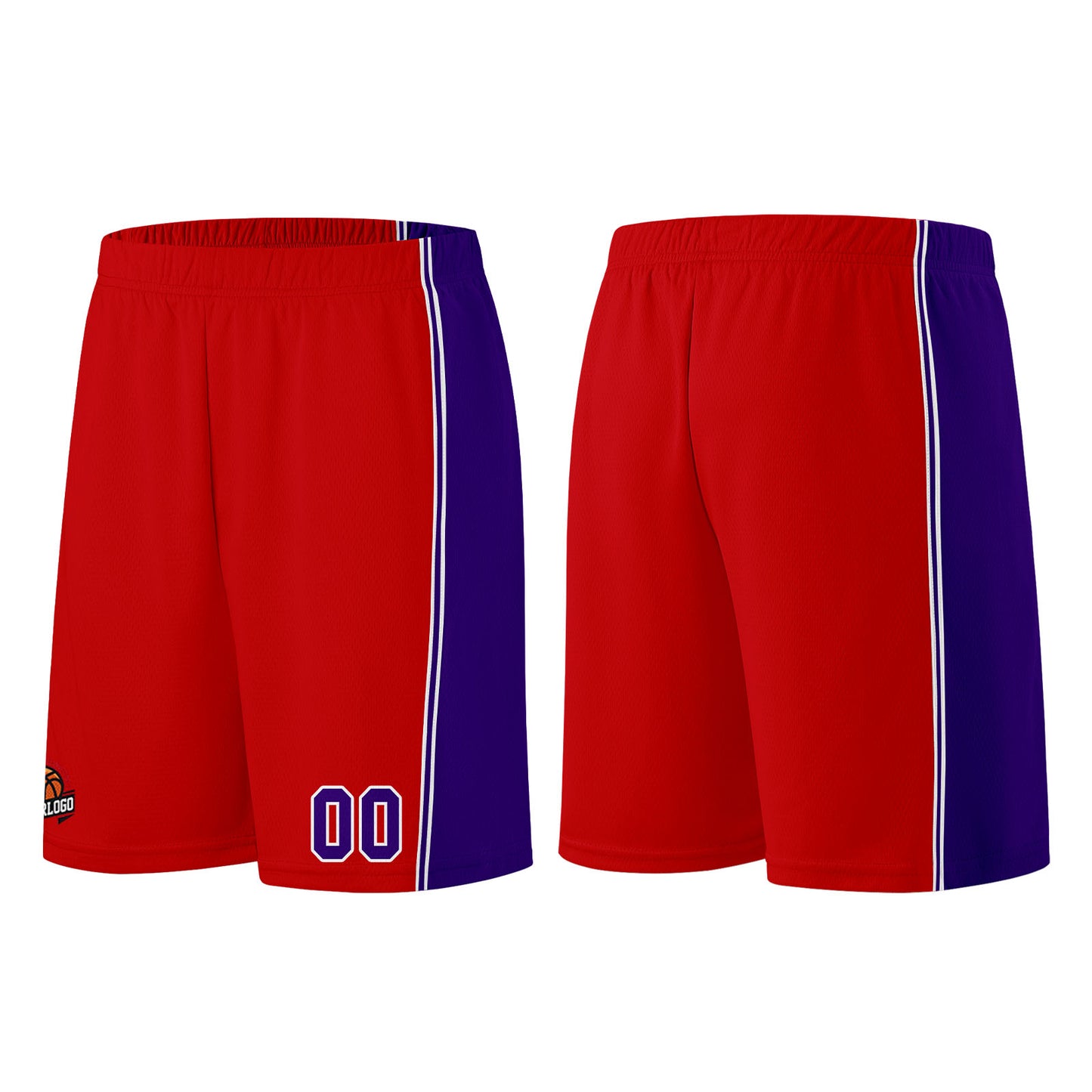 Custom Red Purple Basketball Jersey for Men Women Adult Youth Stitched Name Number Logo