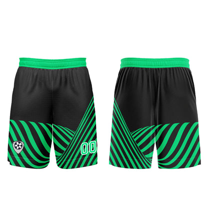 Custom Black Green Uniform Jersey Kids Adults Personalized Set Jersey Shirt
