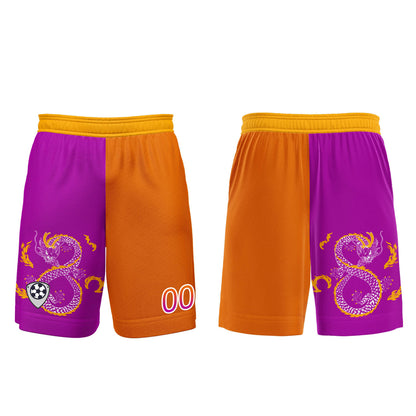 Custom Purple Orange Uniform Jersey Kids Adults Personalized Set Jersey Shirt
