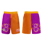 Custom Purple Orange Uniform Jersey Kids Adults Personalized Set Jersey Shirt
