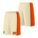 Custom Cream Orange Basketball Jersey for Men Women Adult Youth Stitched Name Number Logo
