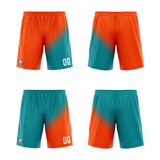 Custom Orange Green Reversible Basketball Suit for Adults and Kids Personalized Jersey