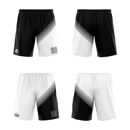 Custom Black White Reversible Basketball Suit for Adults and Kids Personalized Jersey