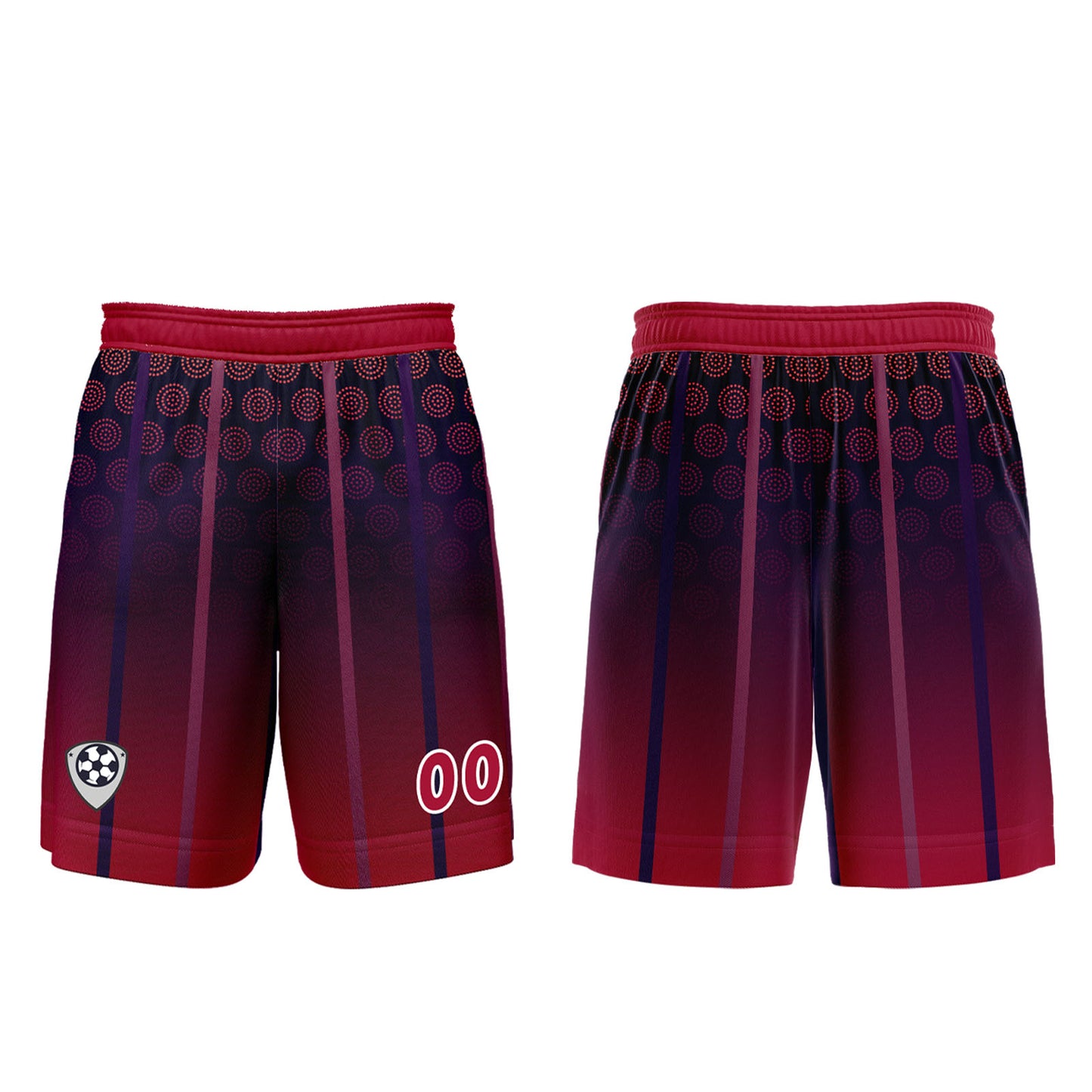 Custom Red Purple Uniform Jersey Kids Adults Personalized Set Jersey Shirt