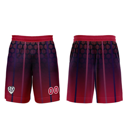 Custom Red Purple Uniform Jersey Kids Adults Personalized Set Jersey Shirt