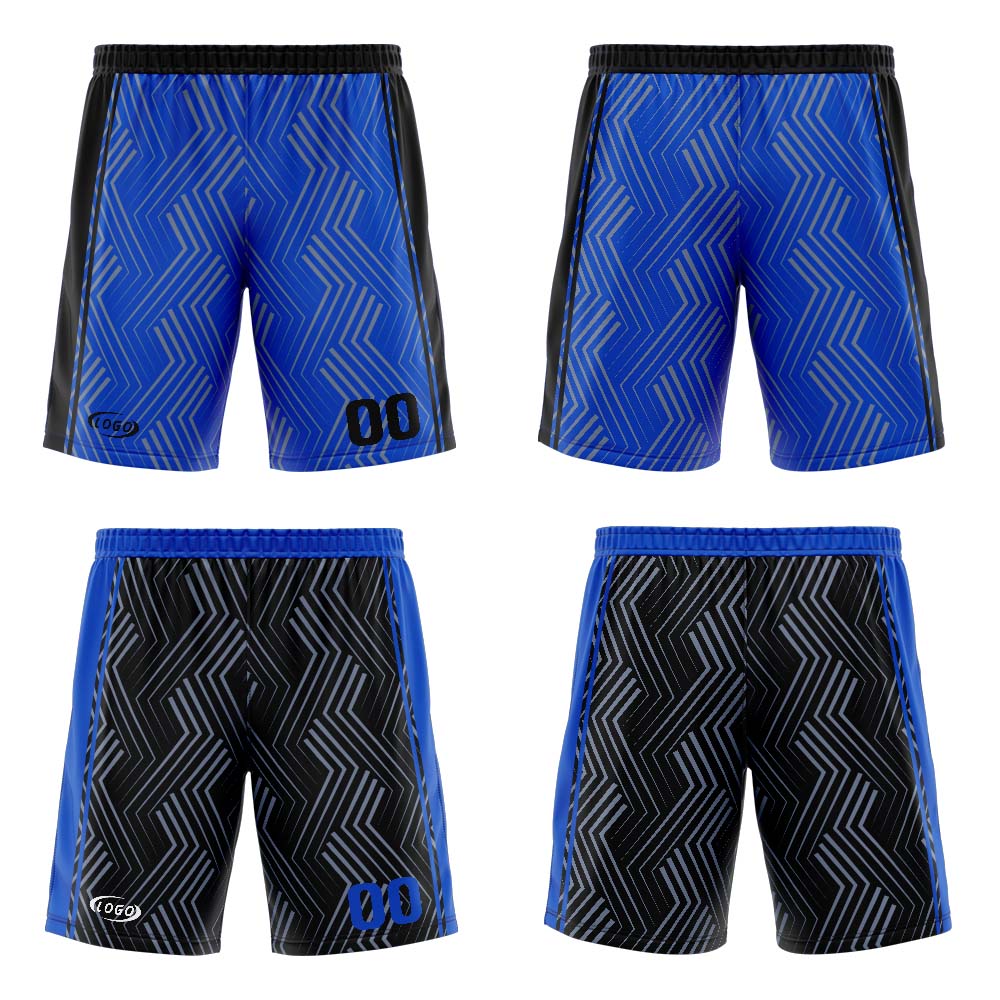 Custom Blue Black Reversible Basketball Suit for Adults and Kids Personalized Jersey