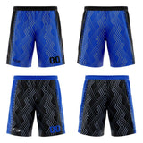 Custom Blue Black Reversible Basketball Suit for Adults and Kids Personalized Jersey