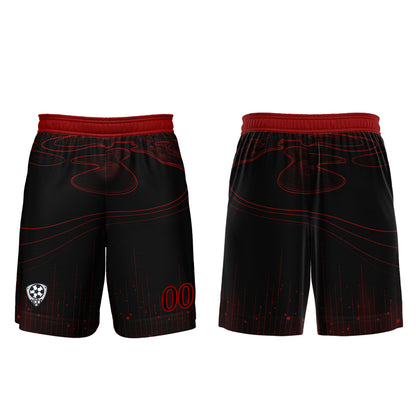 Custom Black Red Soccer Uniform Jersey Kids Adults Personalized Set Jersey Shirt