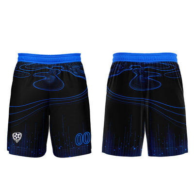 Custom Black Blue Soccer Uniform Jersey Kids Adults Personalized Set Jersey Shirt