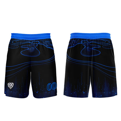 Custom Black Blue Soccer Uniform Jersey Kids Adults Personalized Set Jersey Shirt