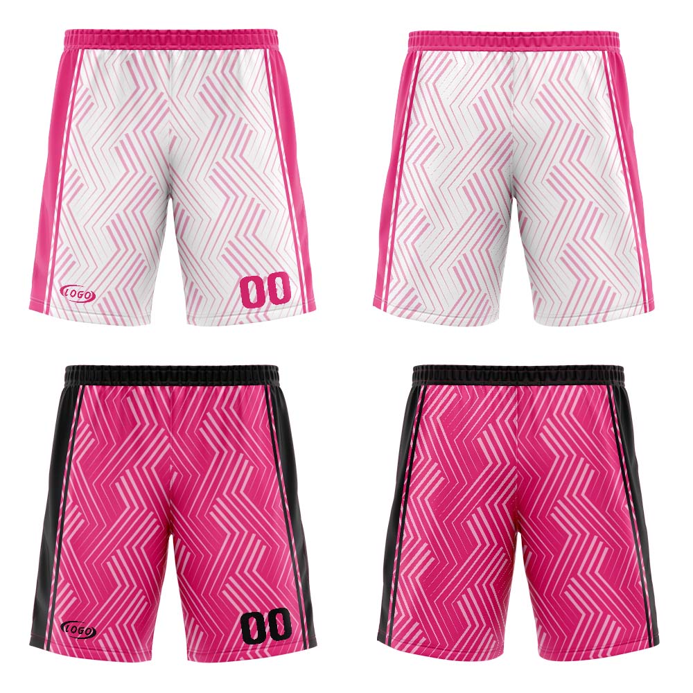 Custom White Pink Reversible Basketball Suit for Adults and Kids Personalized Jersey