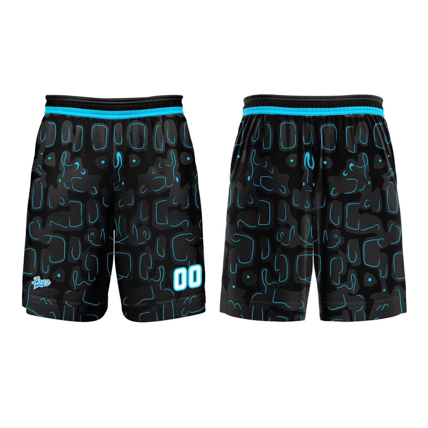 Custom Black Blue Basketball Jersey Uniform Suit Printed Your Logo Name Number