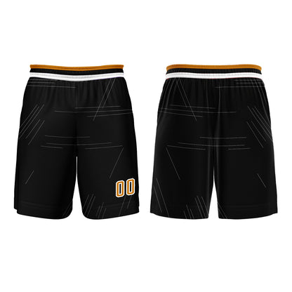 Custom Black Orange Basketball Jersey Uniform Suit Printed Your Logo Name Number
