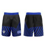 Custom Black Blue Uniform Jersey Kids Adults Personalized Set Jersey Shirt