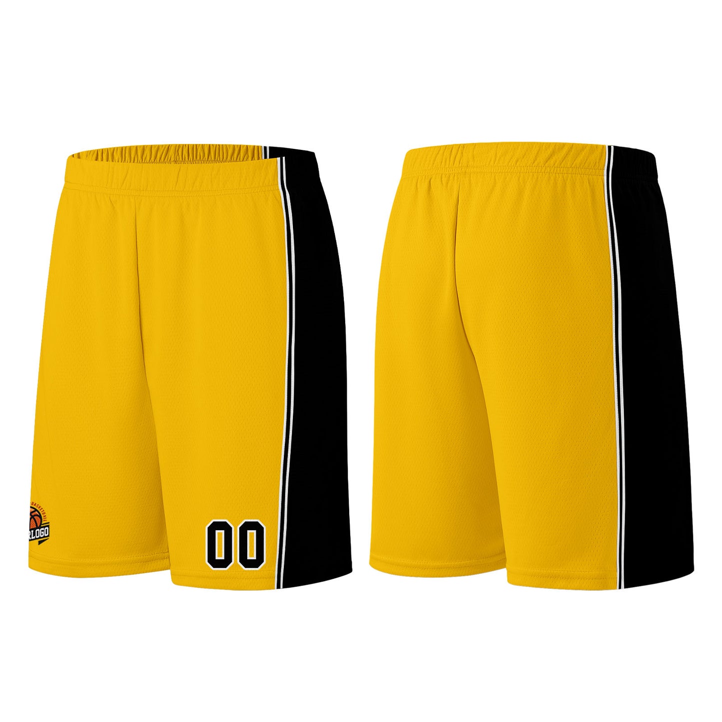 Custom Yellow Black Basketball Jersey for Men Women Adult Youth Stitched Name Number Logo