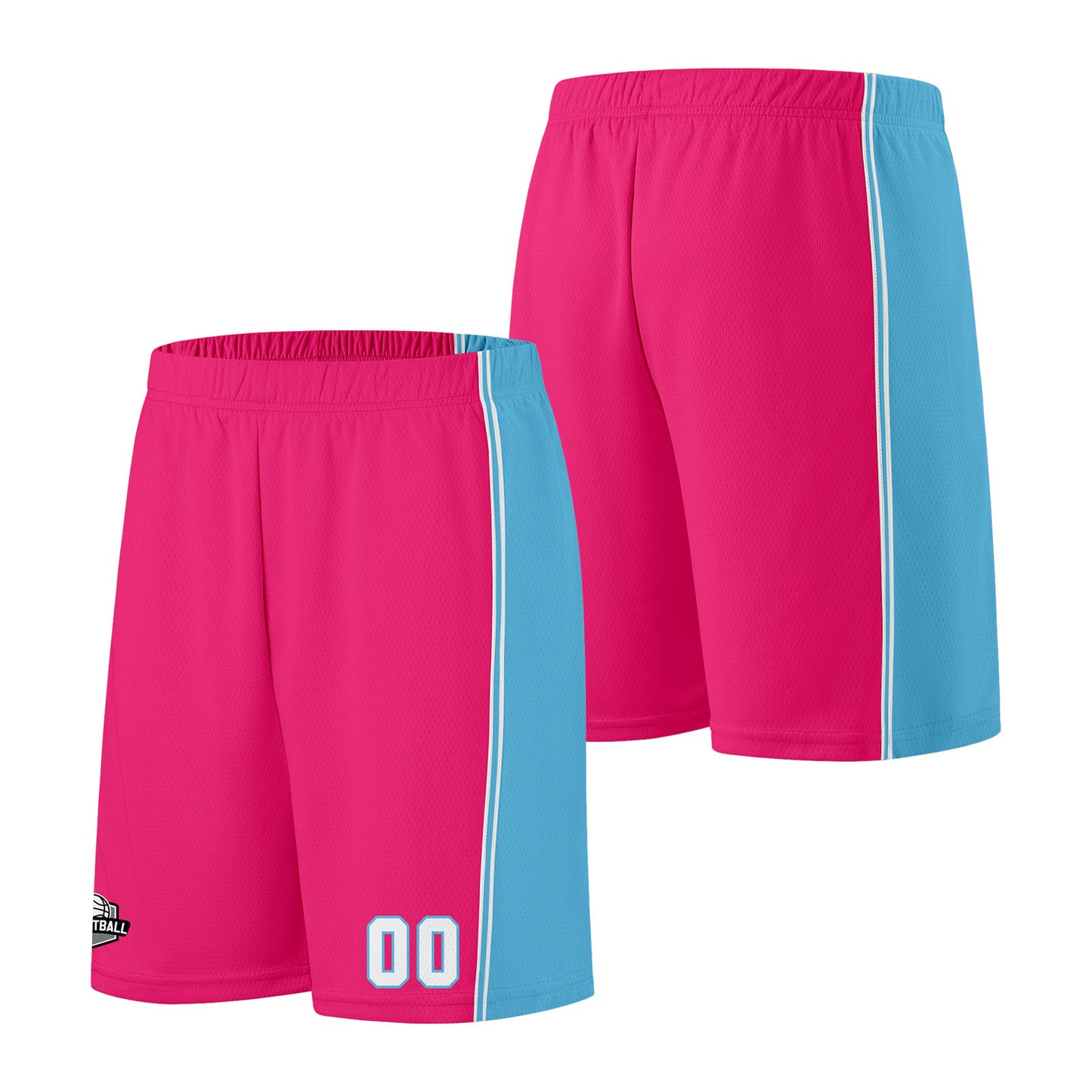 Custom Pink Light Blue Basketball Jersey for Men Women Adult Youth Stitched Name Number Logo