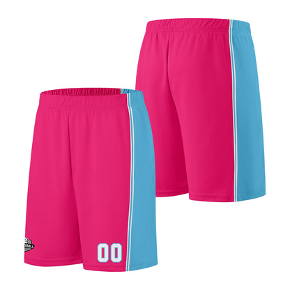 Custom Pink Light Blue Basketball Jersey for Men Women Adult Youth Stitched Name Number Logo