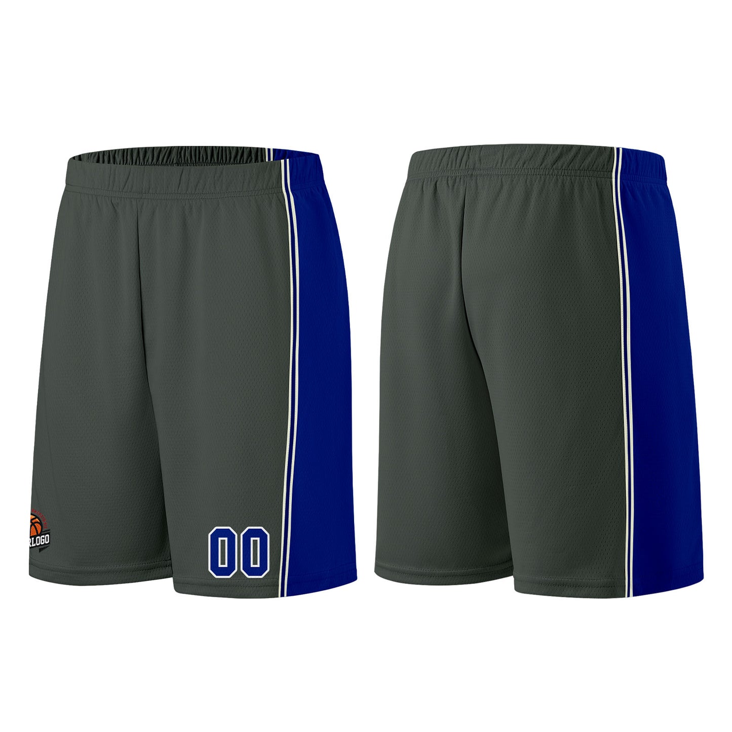Custom Dark Gray-Royal Basketball Jersey for Men Women Adult Youth Stitched Name Number Logo