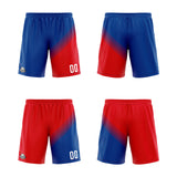 Custom Blue Red Reversible Basketball Suit for Adults and Kids Personalized Jersey
