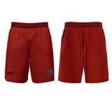 Custom Red Basketball Soccer Football Shooting Long T-Shirt for Adults and Kids