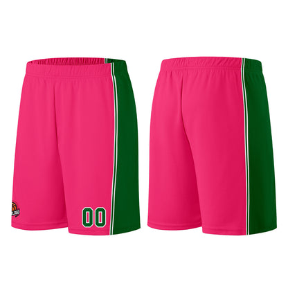 Custom Pink-Green Basketball Jersey for Men Women Adult Youth Stitched Name Number Logo